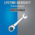 thumbnail image 2 of Jonard Tools ASWS-R716, Stubby Ratcheting Combination Speed Wrench, Angled Head, 7/16", 2 of 6