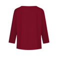 thumbnail image 4 of TQWQT Girls Long Sleeve Shirts Spring Cute Wine Shirts Size 10-12 Kids Crewneck Tee Shirt Toddler Girls Tops Tween Girls Clothes 130, 4 of 5