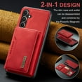 thumbnail image 2 of for Samsung Galaxy A36 5G Case, Magnetic Buckle Leather Detachable Wallet Cover, Card Pocket Back Flip Kickstand Shockproof Business Slim Phone Case For Samsung Galaxy A36 5G, Red, 2 of 10
