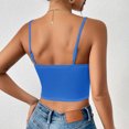 thumbnail image 7 of Women's Sexy Satin Bustier Boned Spaghetti Straps Corset Sleeveless Slim Crop Top Night Party Going Out Outfits, 7 of 7