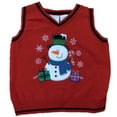 thumbnail image 2 of Koala Baby Infant Boys Red Knit Holiday Themed Snowman Sweater Vest NB, 2 of 2