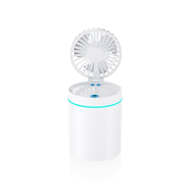 Naiovety mini ventilador de pulverización de agua niebla recargable hogar dormitorio humidificador pequeño personal de mano suministros de Electrodomésticos Blanco