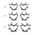 thumbnail image 5 of Huggie Hoop-Earrings Dainty Simple Heart Shape Rivet Taper Earrings Hip-Hop Spike-Stud-Earrings Jewelry Gift for Women, 5 of 8