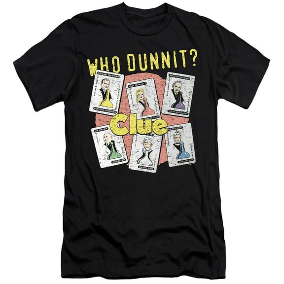 Clue Who Dunnit HBO S/S Adult 30/1 T-Shirt Black