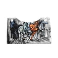 thumbnail image 4 of Lsque Four Running Horses Printed Long Tissue Box Cover Holder, Facial Paper Organizer Dispenser,Triangle with Bottom Belt, PVC Leather Decorative Organizer, 4 of 9