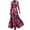 Red1, variant on Levmjia Dresses For Women Summer Elegant V Neck Print Split Ankle Length Trendy Casual Long Maxi Dress Party Vacation Outfit