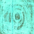 thumbnail image 1 of Ahgly Company Indoor Square Abstract Turquoise Blue Modern Area Rugs, 6' Square, 1 of 4