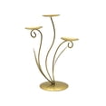 thumbnail image 2 of Fmbmuo TulipShaped Pillar Candle Holder Gold 2 Wick Iron Christmas/Valentine‘s Day Minimalist Candelabra Candlestick Decorations for Home/Fireplace Mantel Decor, 2 of 5