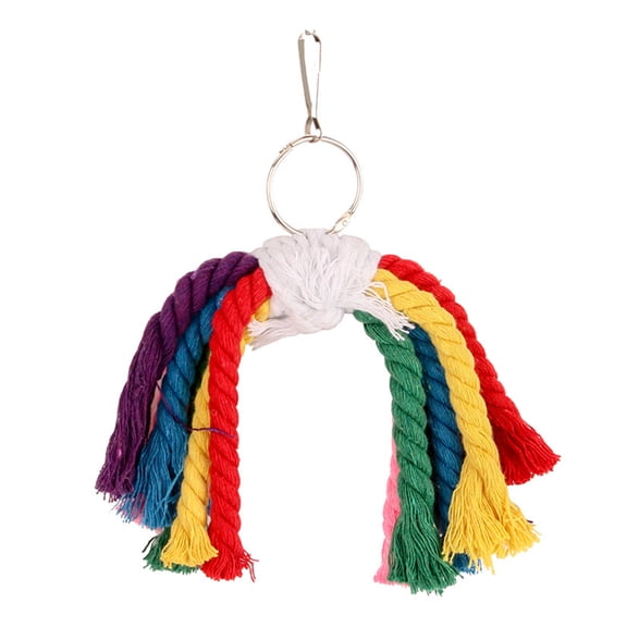 DEEPCRAFF Multi-Colored Hanging Bird Toy for Parrots - and Engaging Set for Pet Birds