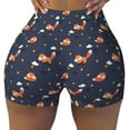 thumbnail image 2 of Vsdgher Cartoon Fox Workout Shorts for Women Seamless Soft Smooth Gym Yoga Scrunch Active Exercise Fitness Shorts-XX-Large, 2 of 8