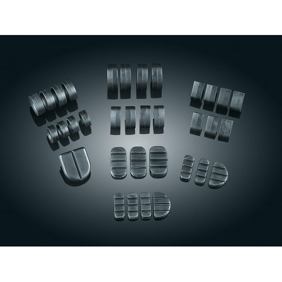 Kuryakyn 8010 Composants de Repose-Pieds de Moto: Tampons en Caoutchouc de Remplacement pour Grands Repose-Pieds Iso et Tridents Noirs
