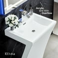 thumbnail image 4 of Eviva Numero 24" White Bathroom Vanity One Piece High Quality Acrylic Consule/Pedestal, 4 of 6