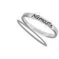 thumbnail image 4 of Namaste Greetings to You Divinity Yoga Ring .925 Sterling Silver Band Jewelry Female Male Size 7, 4 of 4