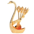 thumbnail image 1 of Coffee Stirrers Holder, Widely Used Elegant Swan Coffee Dessert Spoon Set  For Office For Home For Hotel, 1 of 8