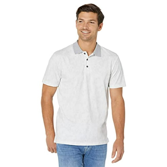 Calvin Klein Short Sleeve Smooth Cotton Polo Shirt Brilliant White Size S