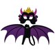 thumbnail image 4 of Disfraz de diablo para niños Ala de diablo para carnaval Accesorios para niños Violeta 6 a 15 años, 4 of 9