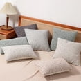 thumbnail image 6 of Striped Throw Pillow Covers 18x18 Set of 2 Colorful Purple Textured Boucle Chic Morden Boho Accent Farmhouse Square Decorative Couch Pillow Covers for Home Decor Bed Sofa Living Room, 6 of 6