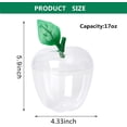 thumbnail image 2 of Triani 2Pcs Large Clear Apple Container with Shred Paper Plastic Apple Shape Filling Jar Back To School Teacher Appreciation Gift Decor Classroom Wedding Valentine Party(Clear), 2 of 7
