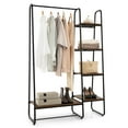 thumbnail image 1 of Costway Clothes Rack Portable Closet Storage Organizer 5-Tier Wood Shelves & Hanging Rod, 1 of 10