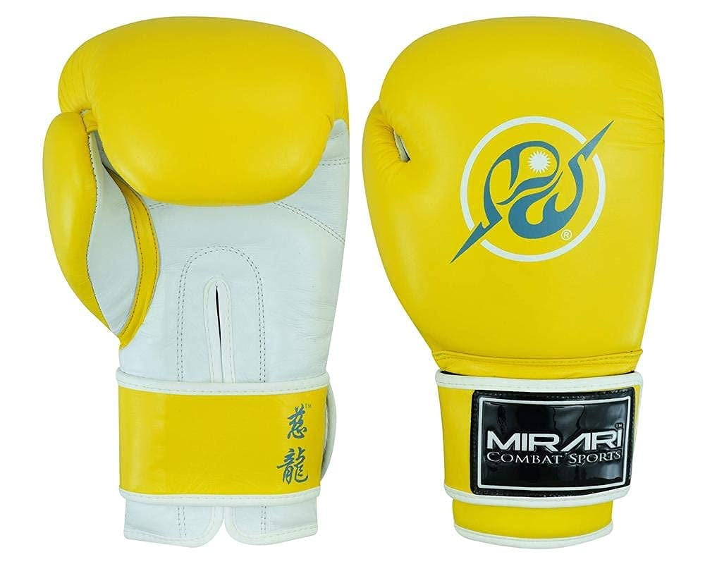 MIRARI Boxing Gloves (Gold Wht, 10oz)