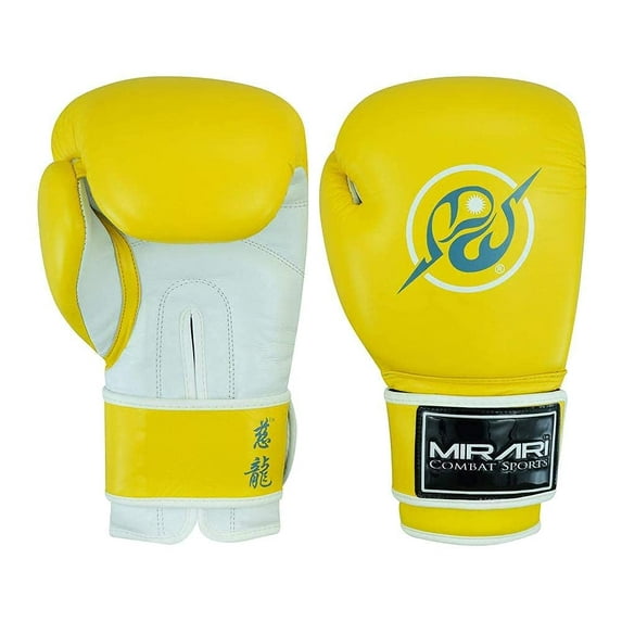 MIRARI Boxing Gloves (Gold Wht, 12oz)