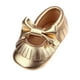 thumbnail image 5 of Zapatos adorables para bebés (niños y niñas) de suave piel nobuk con cordones, lazo, borla y bandas elásticas., 5 of 9