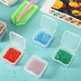 thumbnail image 4 of 8 Pieces Clear Plastic Bead Storage Containers Box Drawer Organizers with Lid for Beads Cards and Other Craft Accessories55*55*28MM, 4 of 4
