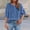 A507 Blue, variant on Blouse for Women Classic Embroidered Eyelet Square Neck 1/2 Lantern Sleeve Loose Fit Boho Style Dressy Top Versatile Office Business Casual Clothes