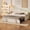 Beige, variant on MODERNLUXE Twin Size Daybed with Pop Up Trundle,Upholstered Day Bed Frame with 2 Side Pockets & Charging Station for Bedroom,Space Saving,Beige