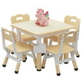 thumbnail image 3 of Height Adjustable Kids Table and Chairs Set – Versatile Toddler Table with Graffiti Desktop, 2 or 4 Non-Slip Chairs, Storage, Perfect for Reading, Drawing, Playing, Eating, Children's Room or Playroom, 3 of 8