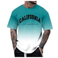 thumbnail image 1 of Playeras De Algodon Para Hombre, Camiseta Informal Retro Con Estampado Parcial De Letras Para El Día Del Padre, Cuello Redondo, Manga Corta, Primavera Y Verano, 1 of 6