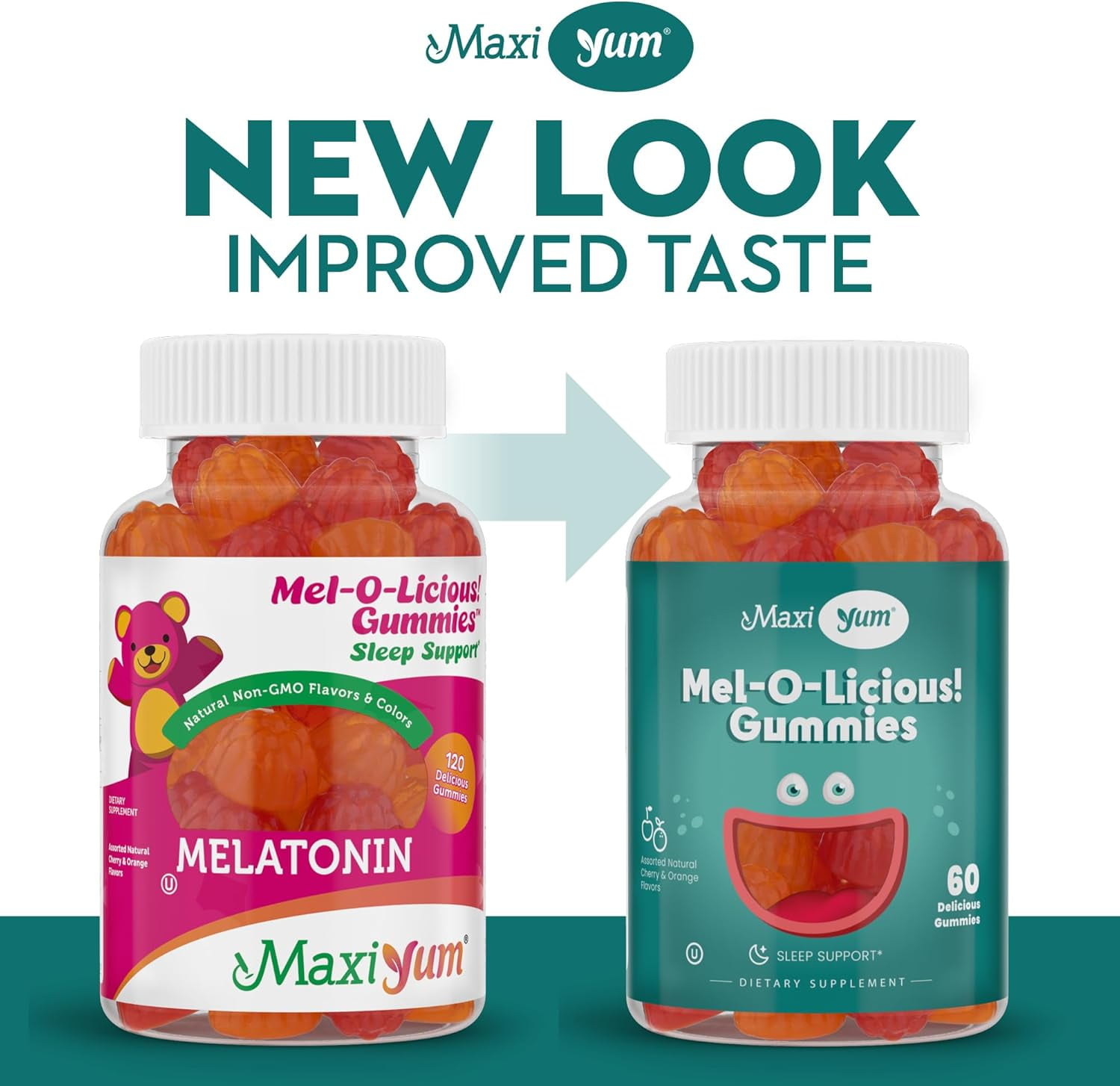 Maxi Health Kosher Melatonin Gummies 1 mg - Sleep Support Supplement - Assorted Fruit Flavor - 120 Gummies