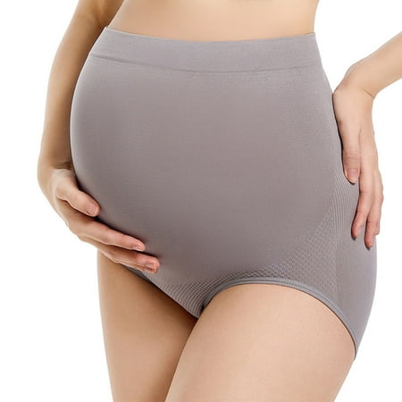 Deals of The Day Clearance! Abomasnow Women s Maternity High Waist Underwear Plus Size Pregnancy Seamless Soft Cotton Hipster Panties Over Bump