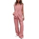 thumbnail image 1 of Conjunto PRETTYGARDEN Chaleco sin Mangas Pantalones Palazzo Rosa Claro M, 1 of 8