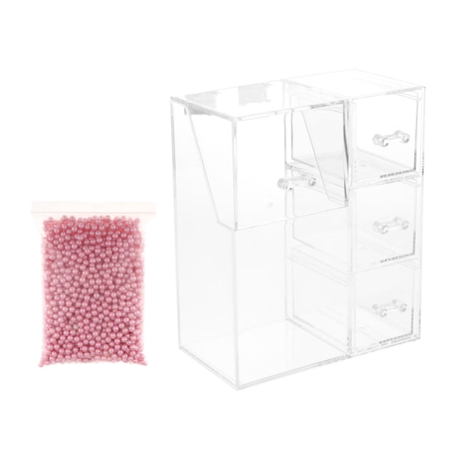 Estuche transparente a prueba de polvo para guardar brochas de maquillaje C