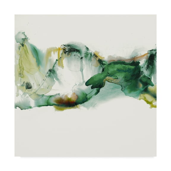 Trademark Fine Art Abstract Canvas Art ' Ua Ch Green Terrain Ii ' by Sisa Jasper