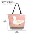 thumbnail image 5 of Large Canvas Bag 13.5x5.1x15 Inch Canvas Bag Shopping Canvas Bag Suitable For Outing Shopping Travel Out Of Large Capacity Storage Cute Skateboard Duck, 5 of 9