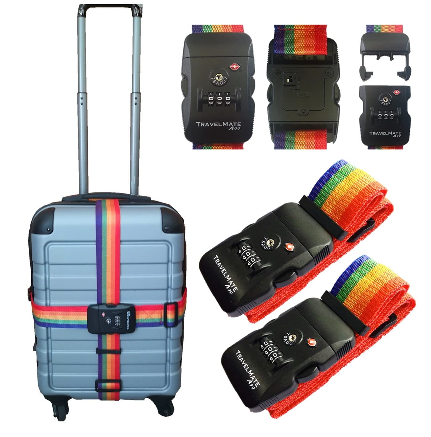 A99 TSA Adjustable Luggage Straps 