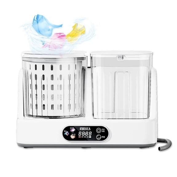 OADUKQ White Portable Washing Machine, One Size