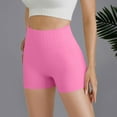 thumbnail image 3 of Hienoo Women's High Waist Workout Shorts Solid Seamless Athletic Biker Shorts, Sizes S-L, 3 of 4