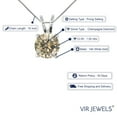 thumbnail image 2 of Vir Jewels 1.50 CTTW Champagne Diamond Solitaire Pendant Necklace 14K White Gold Round Brown, 2 of 3