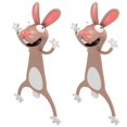 thumbnail image 2 of Divisores CartoonMarkRabbit 2Pzas Conejo Longitud 9.4cm PVC Café. Office Supply MXRBA-002, 2 of 2