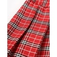 thumbnail image 5 of Haitryli Womens Plaid Pleated Mini Skater Skirt with Necktie High Waisted Skirt Outfits Red M, 5 of 7
