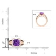 thumbnail image 4 of ANGARA Natural 3.1 Ct. Amethyst with Brown Diamond Fashion Ring in 14K Rose Gold for Women (Ring Size: 12), 4 of 9