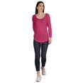 thumbnail image 5 of Inkmeso Womens Basic U-neck T-shirt Full Sleeve Summer Long Tee Workout Top, 5 of 7