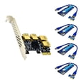 thumbnail image 4 of Sidaley 10 Uds. USB 3,0 PCI-E 1x a 16x adaptador de tarjeta elevadora PCIE 1 a 4 ranura PCIe puerto tarjeta multiplicadora para Cables de computadora 4 SATA, 4 of 6