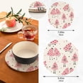 thumbnail image 3 of SKYSONIC Pink Christmas Trees Pot Holders Trivets, 2 Pcs Heat Resistant Trivets, Funny Xmas Pattern Cotton Thread Weave Mats for Hot Pads Pans Pot Bowl Teapot for Kitchen Decor, 3 of 7
