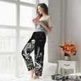 thumbnail image 5 of Salouo Vintage Black white Plant skull Print Women's Pajama Pants Casual Loose Sweatpants PJs Flowy Pants Drawstring Palazzo for Women Wide Leg Pants Lounge Pajama -Medium, 5 of 8