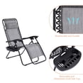 thumbnail image 3 of ACEGOSES 2PCS Patio Zero-gravity Folding Chair Poolside Recliner with Side Tray Support 330 lbs Waterproof Outdoor Single Chair, Sierra gray, 3 of 6