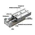 thumbnail image 2 of SMC Type Air Slide Table Pneumatic Air Cylinder MXS16 MXS20-10/20/30/40/50 ,Double Acting, 2 of 2
